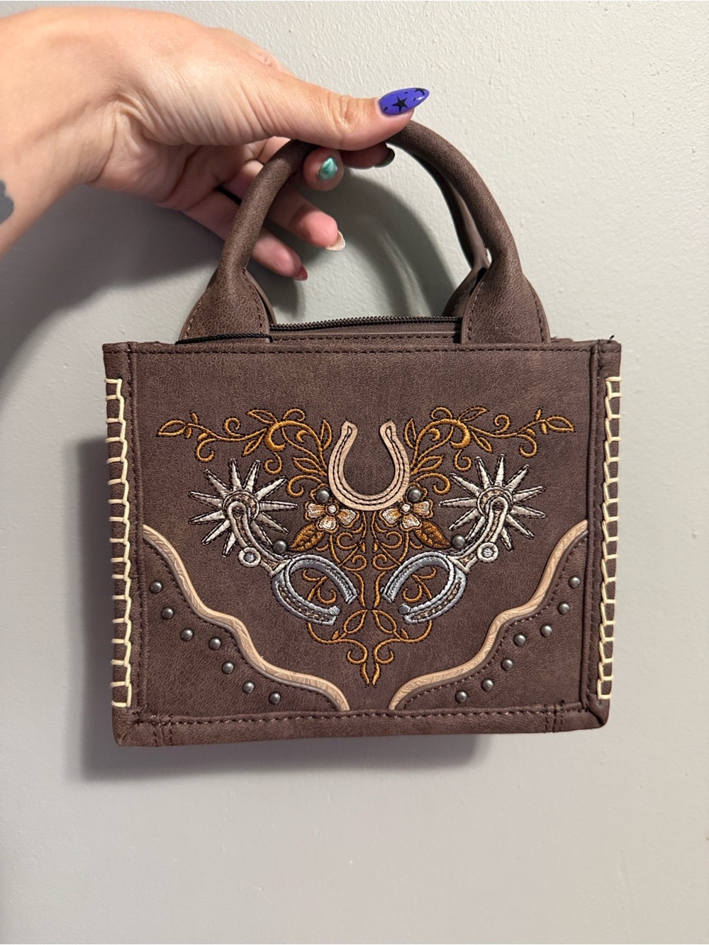 Genuine leather Montana West mini tote and crossbody